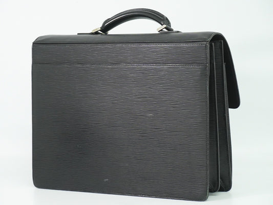 Louis Vuitton Neo Robusto 2 Briefcase Taiga Leather, BLACK, LEATHER, Briefcase