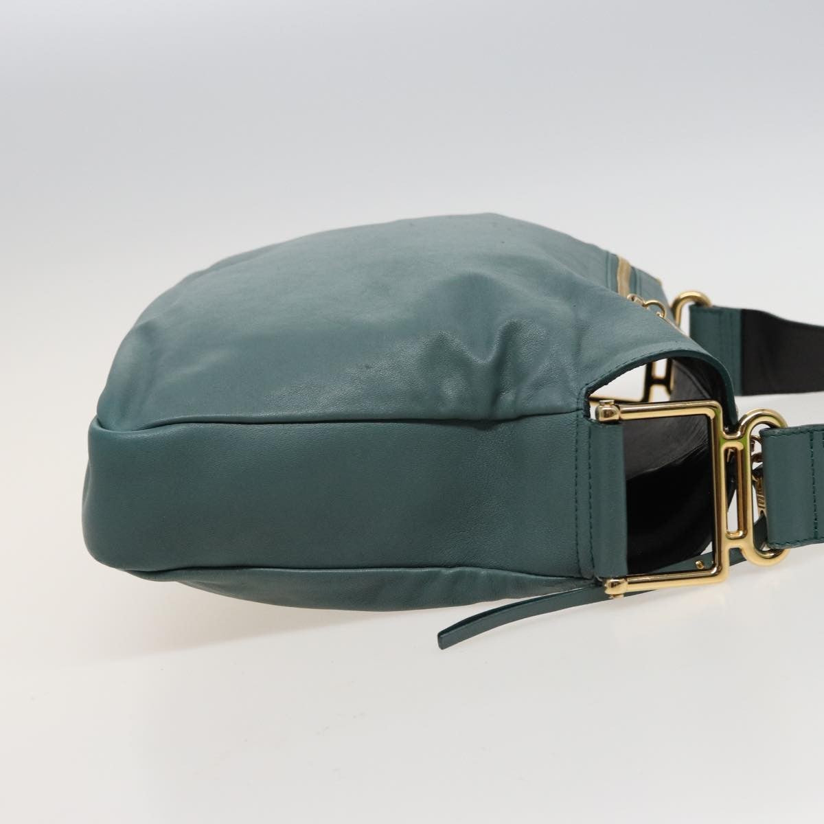 Chloe Vintage Shoulder Bag Leather, TURQUOISE, LEATHER, Shoulder bag