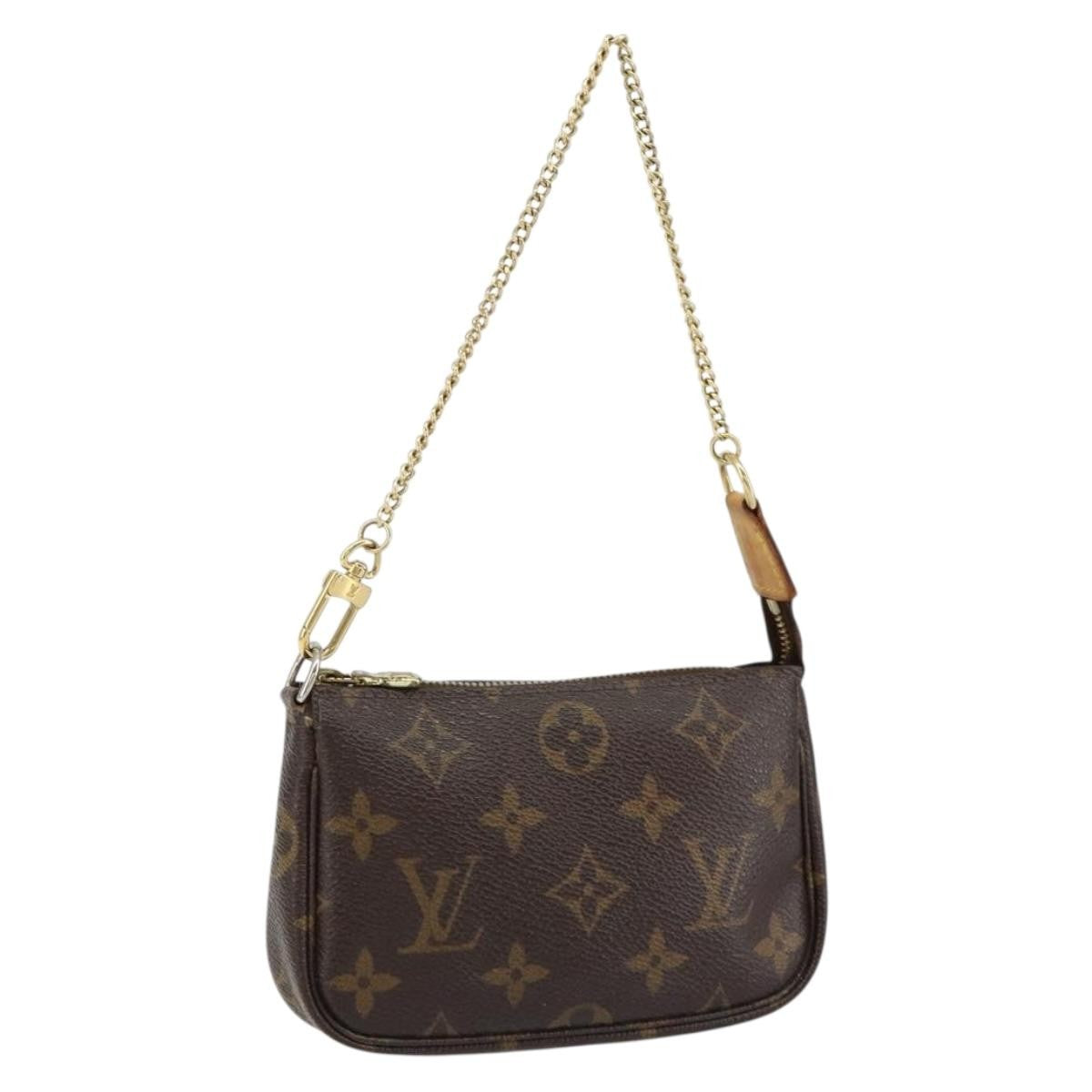 Louis Vuitton Pochette Accessoires Monogram Canvas, BROWN, CANVAS, Clutche & pouche