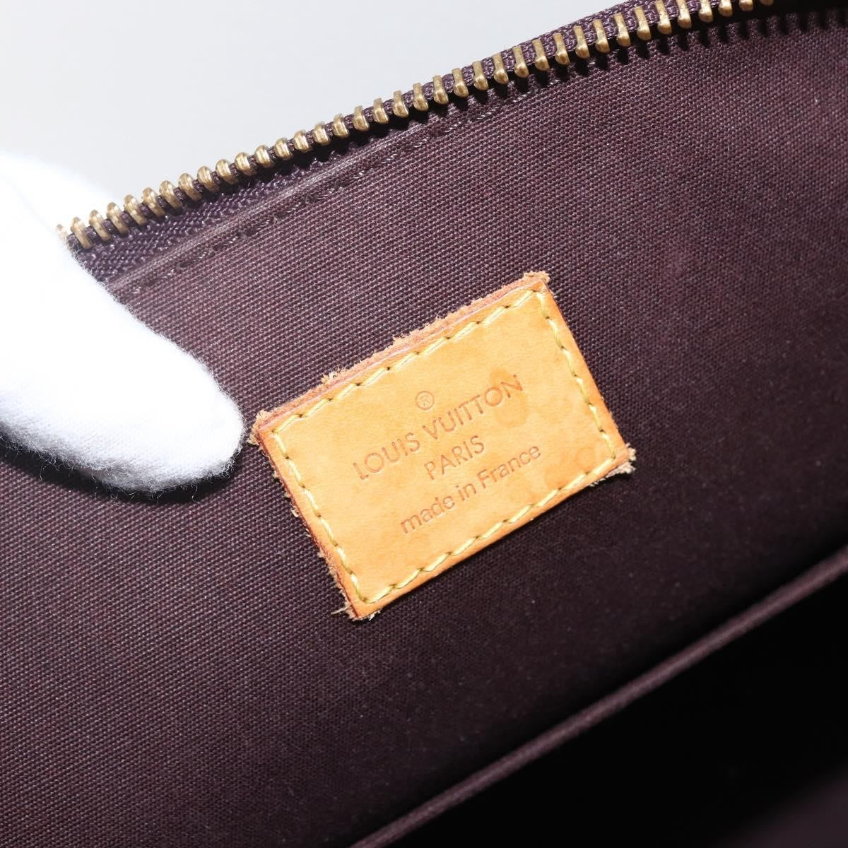 Louis Vuitton Bellevue Handbag Monogram Vernis, BURGUNDY, PATENT_LEATHER, Tote bag