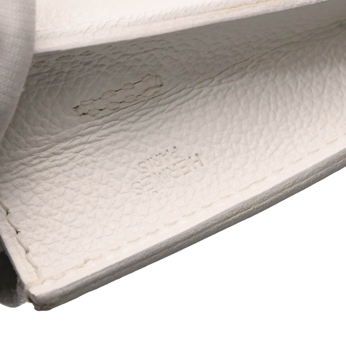 Hermes Onimaitou Handbag Leather, WHITE, LEATHER, Shoulder bag