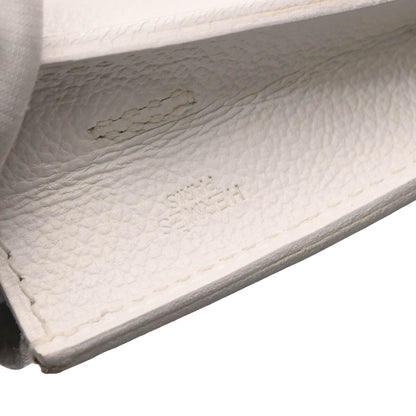 Hermes Onimaitou Handbag Leather, WHITE, LEATHER, Shoulder bag