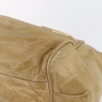 Chloe Ethel Handbag Leather, BEIGE, LEATHER, Handbag