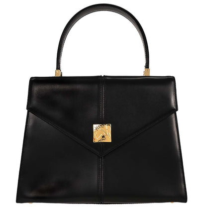 Saint Laurent Vintage Handbag Leather, BLACK, LEATHER, Handbag