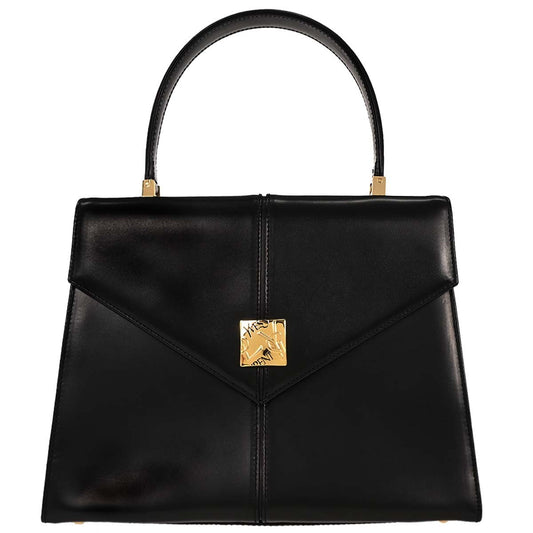 Saint Laurent Vintage Handbag Leather, BLACK, LEATHER, Handbag