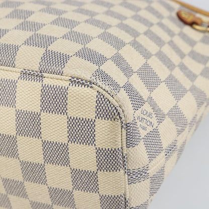 Louis Vuitton Neverfull Tote Damier azur, BEIGE, CANVAS, Tote bag