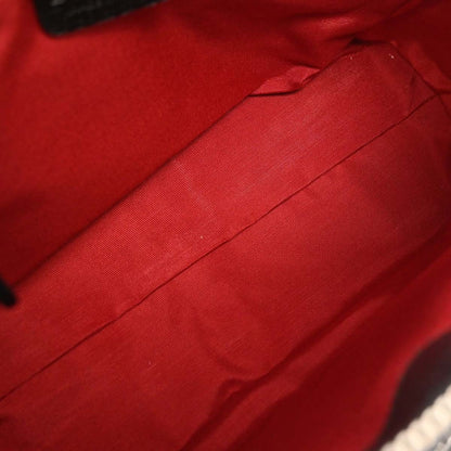 Bvlgari Logomania Shoulder Bag Canvas with Leather, BLACK, LEATHER, Shoulder bag