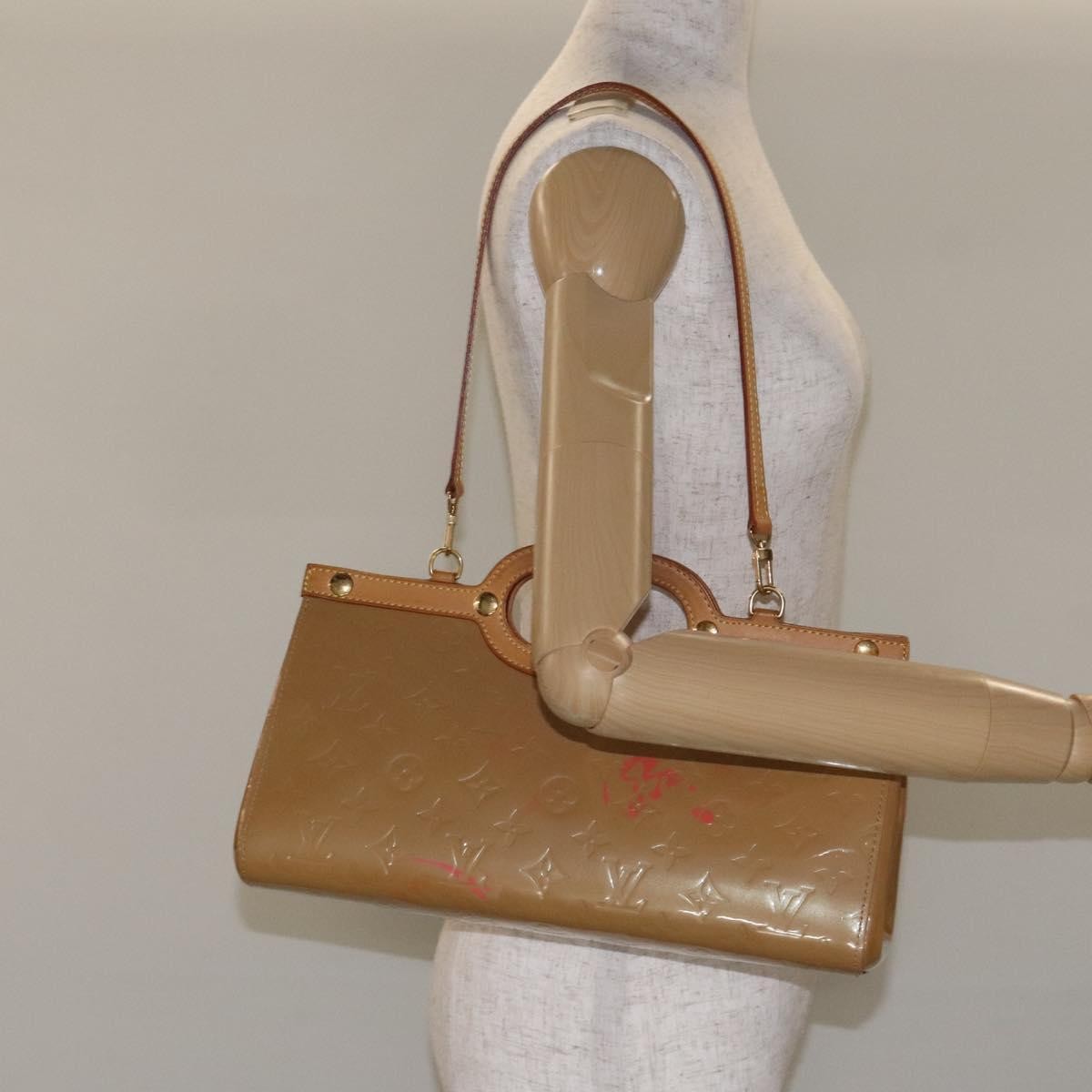 Louis Vuitton Roxbury Drive Handbag Monogram Vernis, CAMEL, PATENT_LEATHER, Handbag