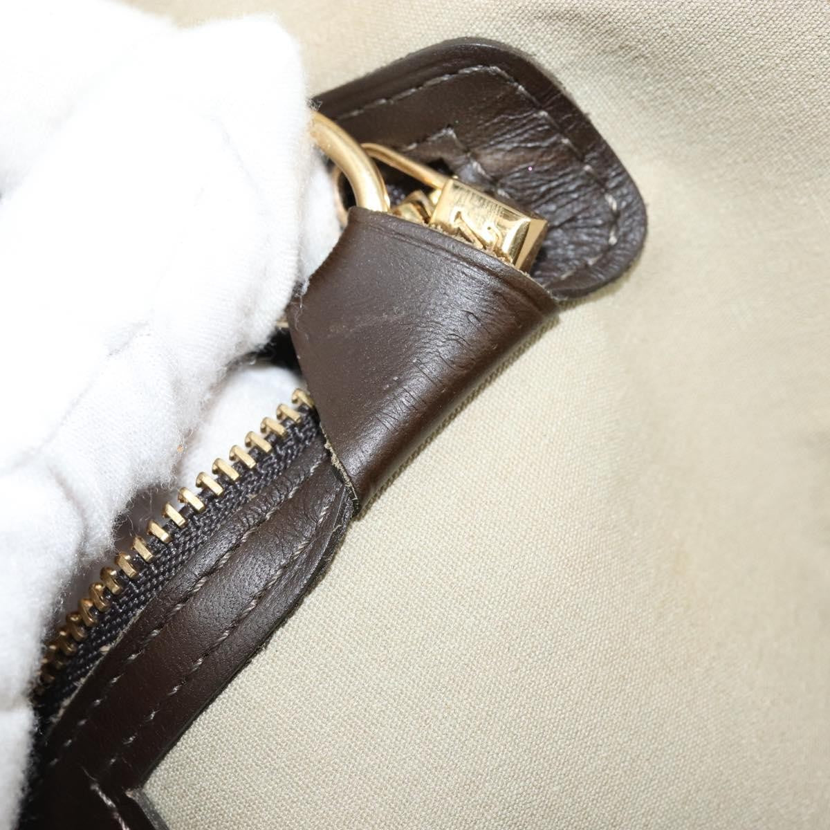 Louis Vuitton Alma Handbag Mini Lin Monogram, KHAKI, CANVAS, Handbag