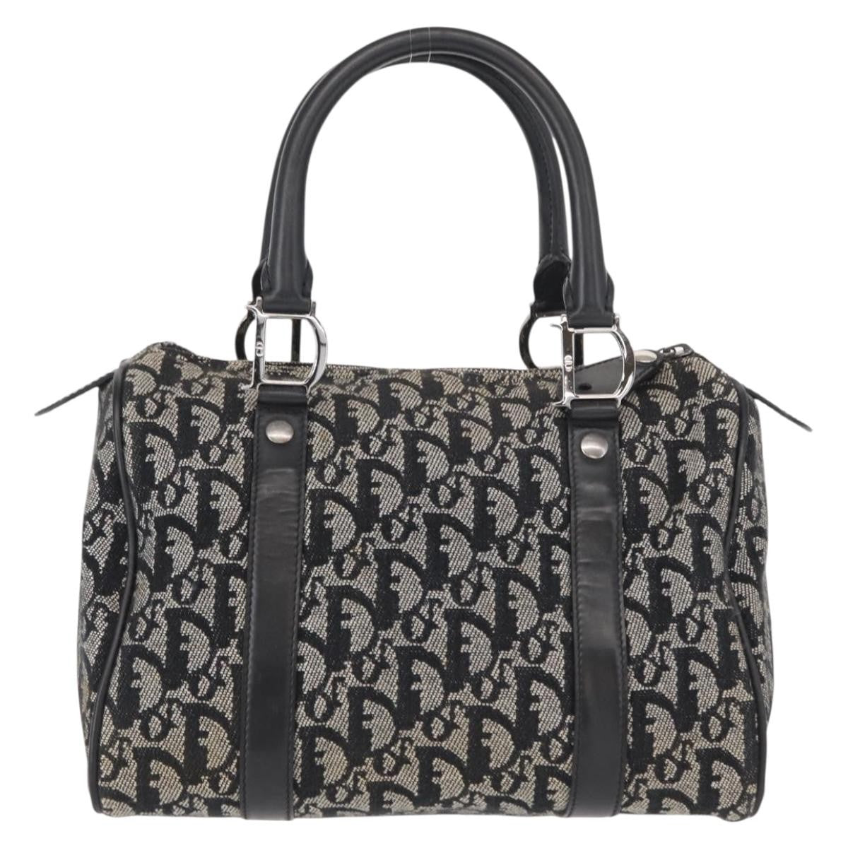 Christian Dior Vintage Trotter Boston Bag Diorissimo Canvas, BLACK, CANVAS, Travel bag