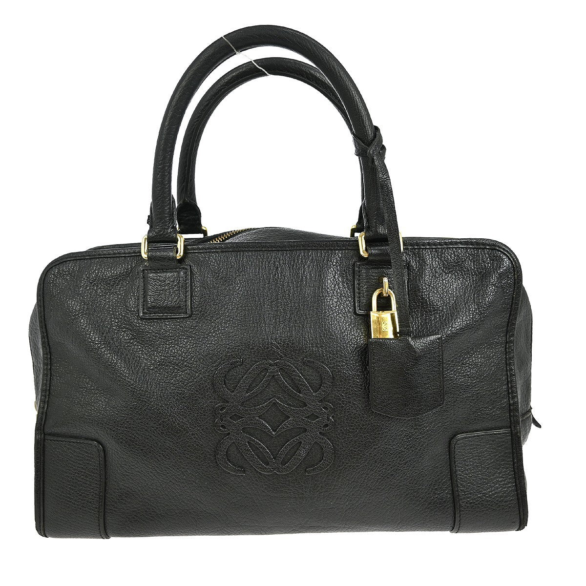 Loewe Amazona Bag Leather, BLACK, LEATHER, Handbag