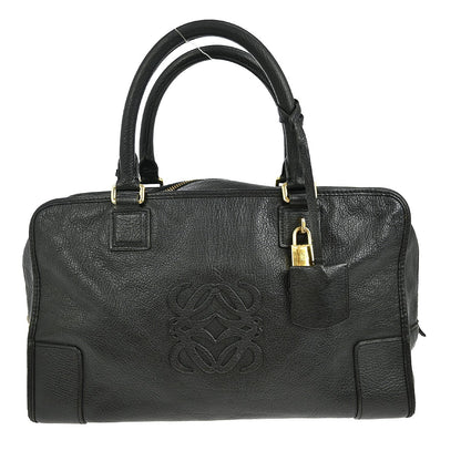 Loewe Amazona Bag Leather, BLACK, LEATHER, Handbag