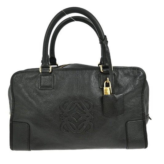 Loewe Amazona Bag Leather, BLACK, LEATHER, Handbag