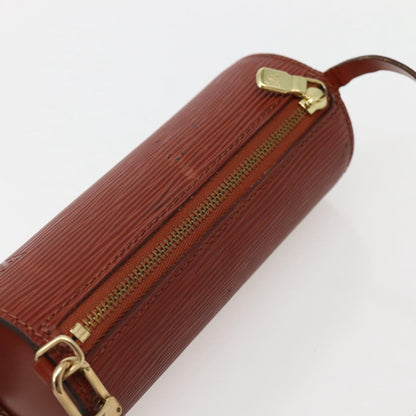Louis Vuitton Soufflot Pochette Epi Leather, BROWN, LEATHER, Clutche & pouche