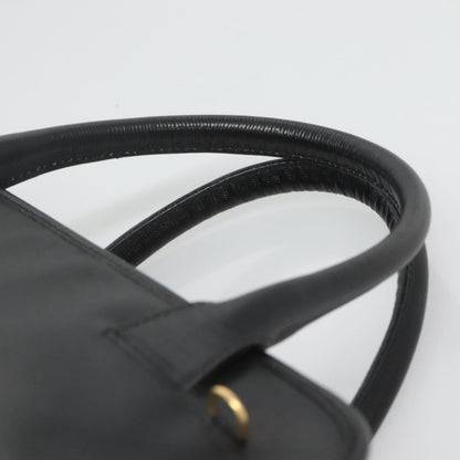 Celine Circle Logo Handbag Leather, BLACK, LEATHER, Handbag