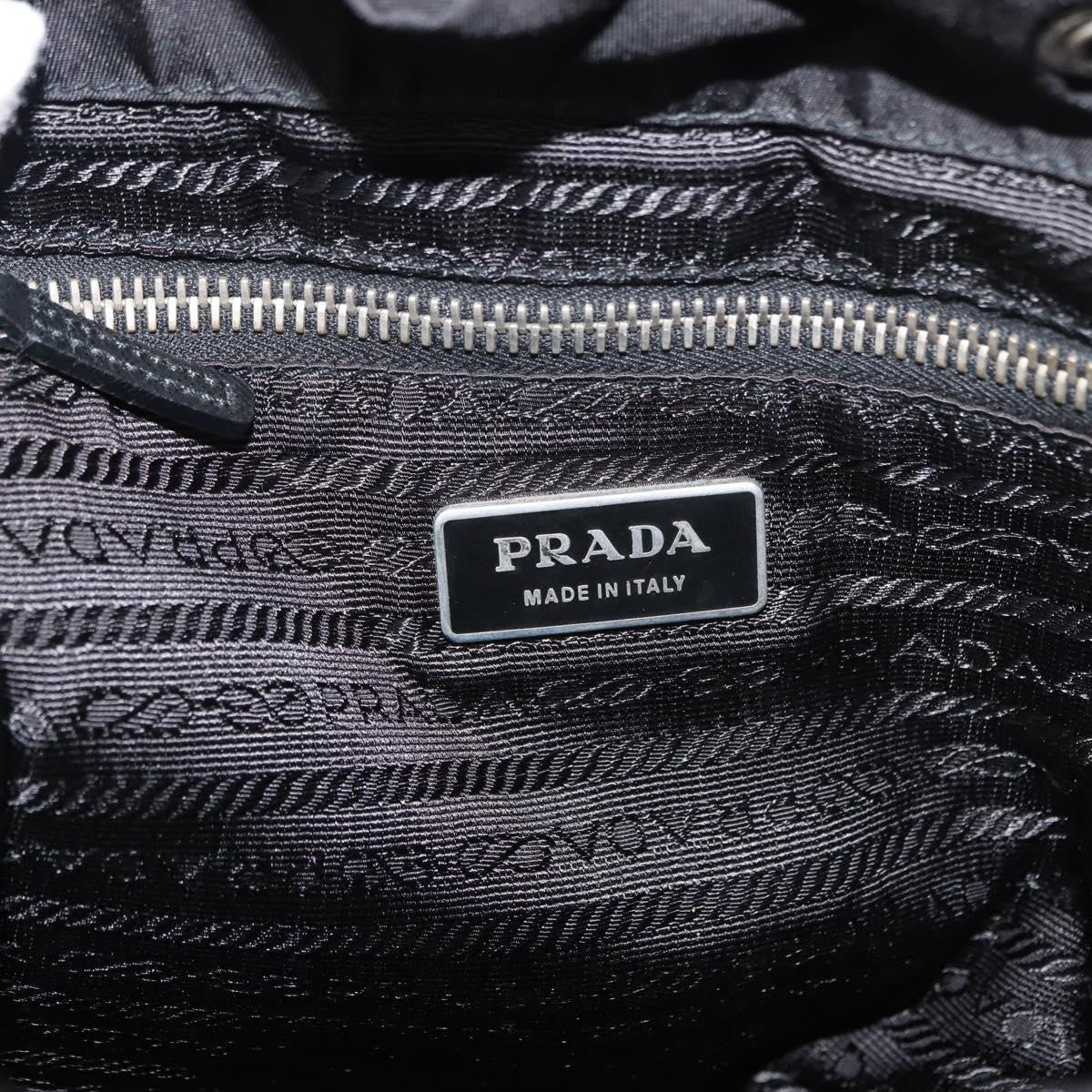 Prada Double Pocket Shoulder Bag Tessuto, BLACK, NYLON, Shoulder bag