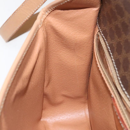 Celine Macadam Shoulder Bag PVC Leather, BROWN, CANVAS, Shoulder bag