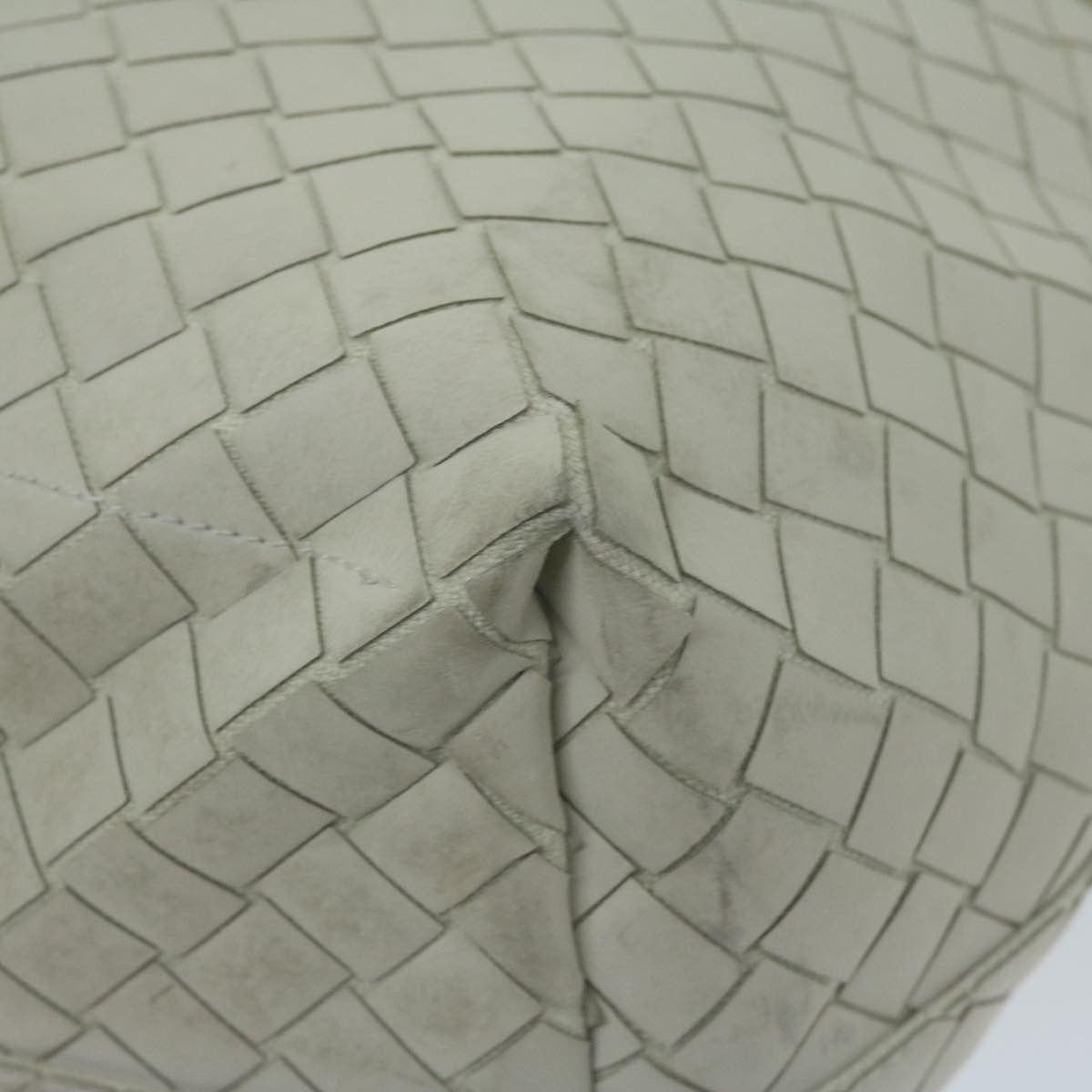 Bottega Veneta Zipped Tote Rubber Intrecciato with Canvas, WHITE, LEATHER, Tote bag