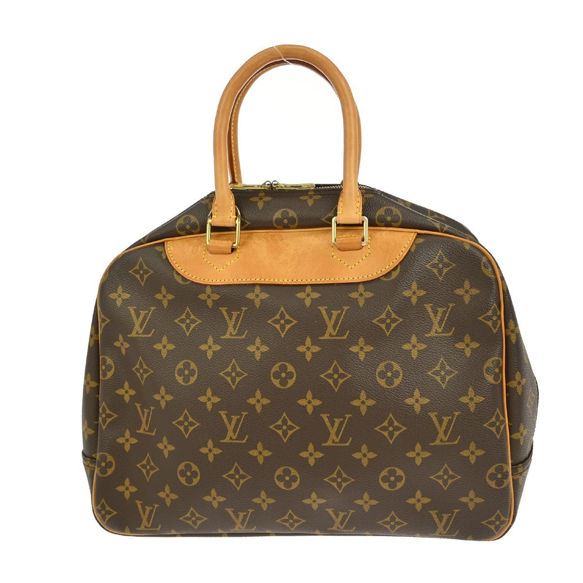Louis Vuitton Deauville Handbag Monogram Canvas, BROWN, CANVAS, Handbag