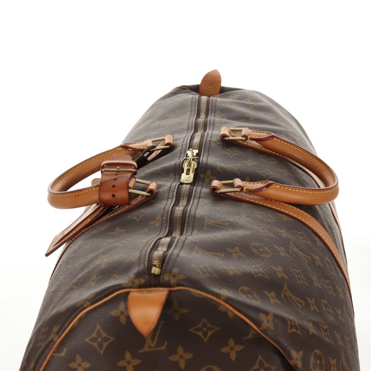 Louis Vuitton Keepall Bag Monogram Canvas, BROWN, CANVAS, Travel bag