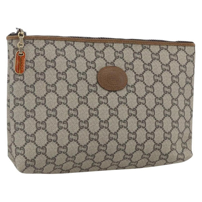 Gucci GG Plus Supreme Pouch Canvas, BEIGE, PVC, Clutche & pouche