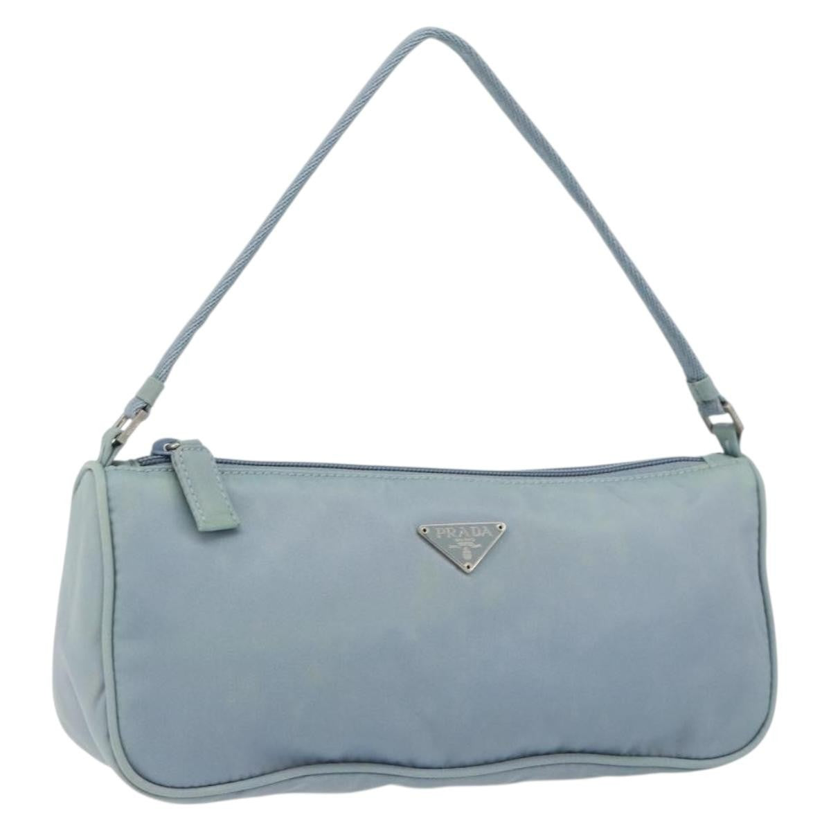 Prada Pochette Shoulder Bag Tessuto, BLUE, NYLON, Clutche & pouche