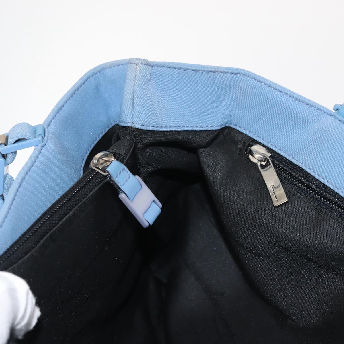 Salvatore Ferragamo Vala tote Canvas, BLUE, CANVAS, Tote bag