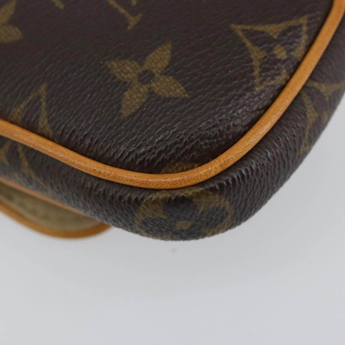 Louis Vuitton Cancun Pochette Monogram Canvas, BROWN, CANVAS, Clutche & pouche