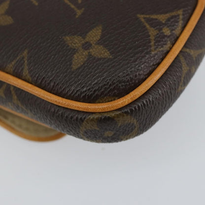 Louis Vuitton Cancun Pochette Monogram Canvas, BROWN, CANVAS, Clutche & pouche