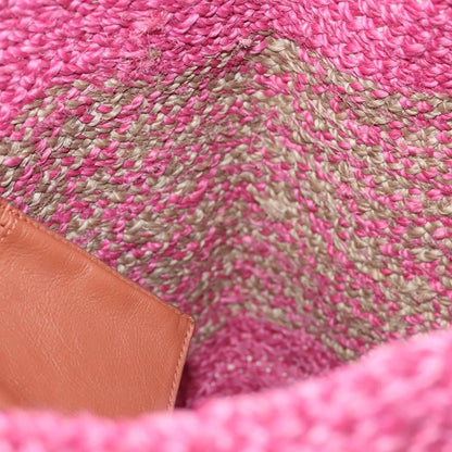 Balenciaga Panier Basket Tote Woven Raffia, PINK, WOOD, Tote bag