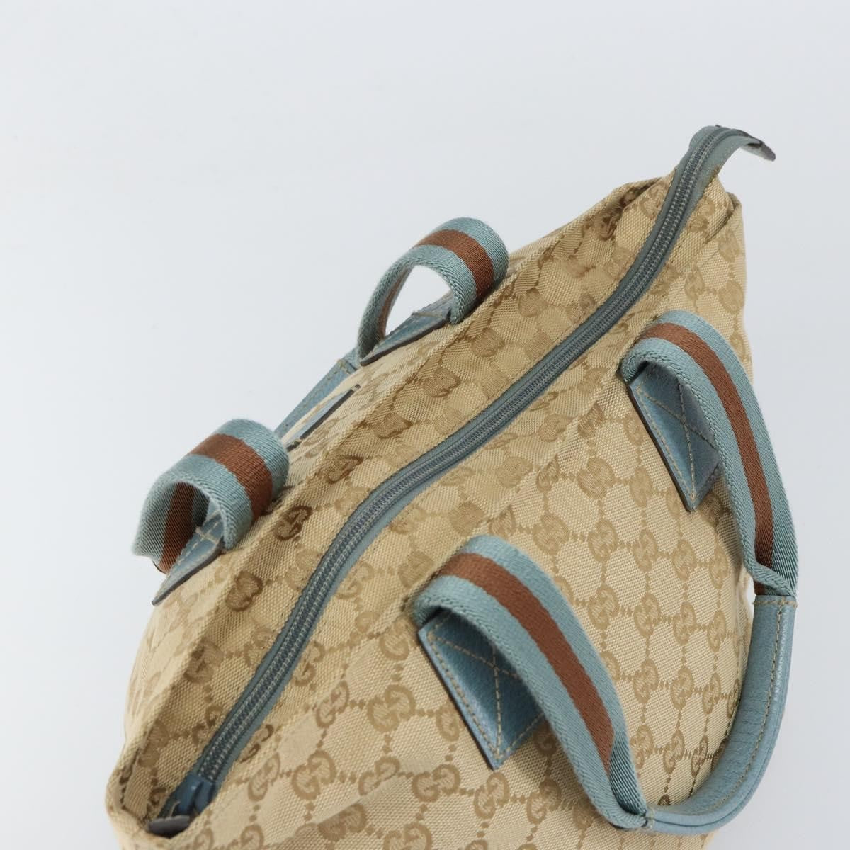 Gucci Web Zip Tote GG Canvas, BEIGE, CANVAS, Tote bag