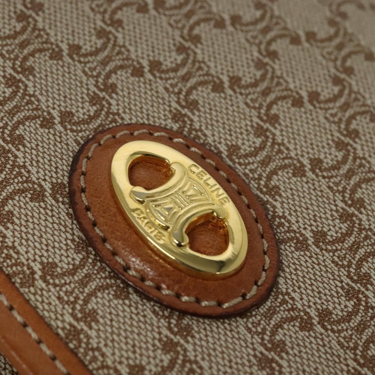 Celine Vintage Macadam Handbag Macadam, BEIGE, PVC, Handbag