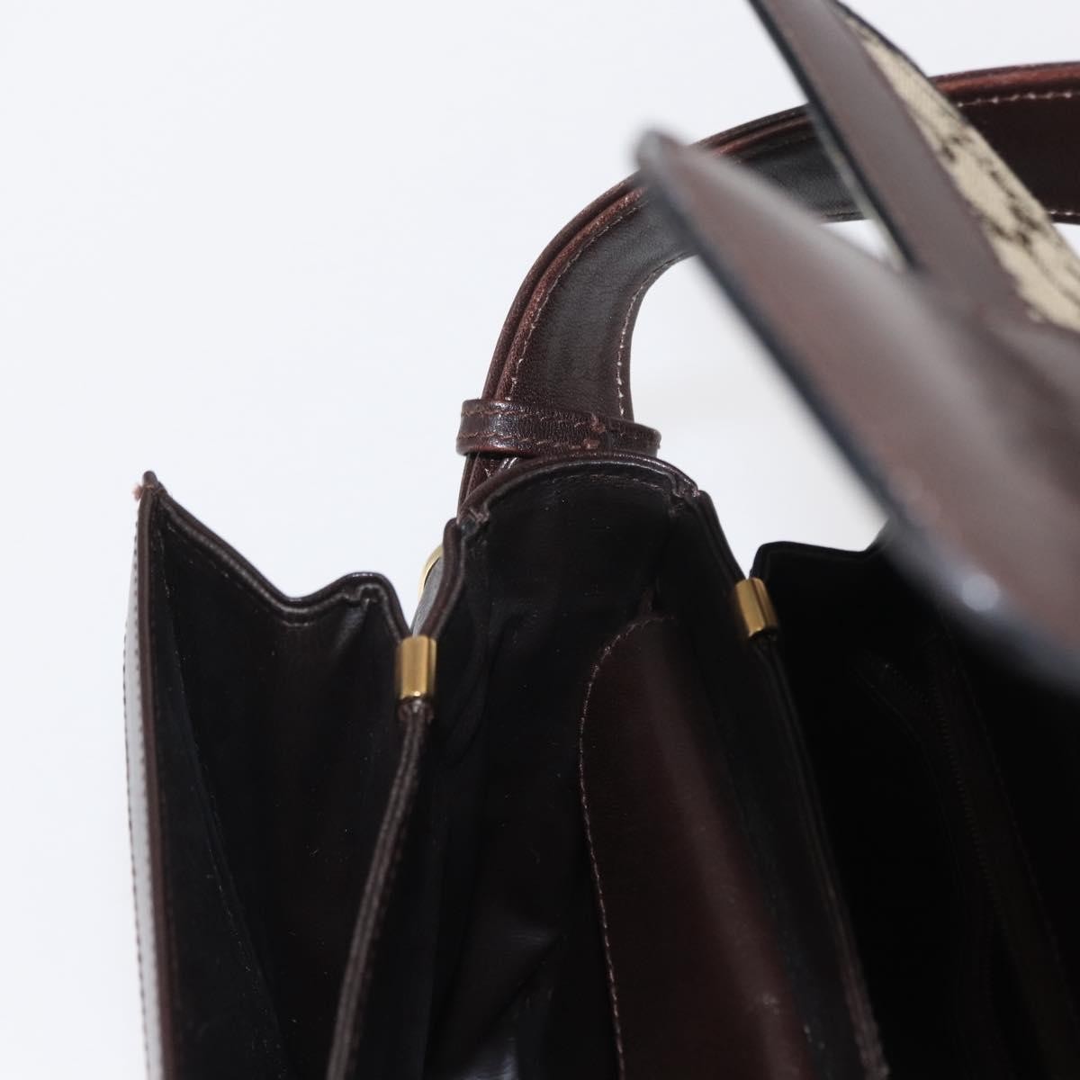 Celine Vintage Horse Carriage C Macadam Shoulder Bag Canvas and Leather, BEIGE, CANVAS, Shoulder bag