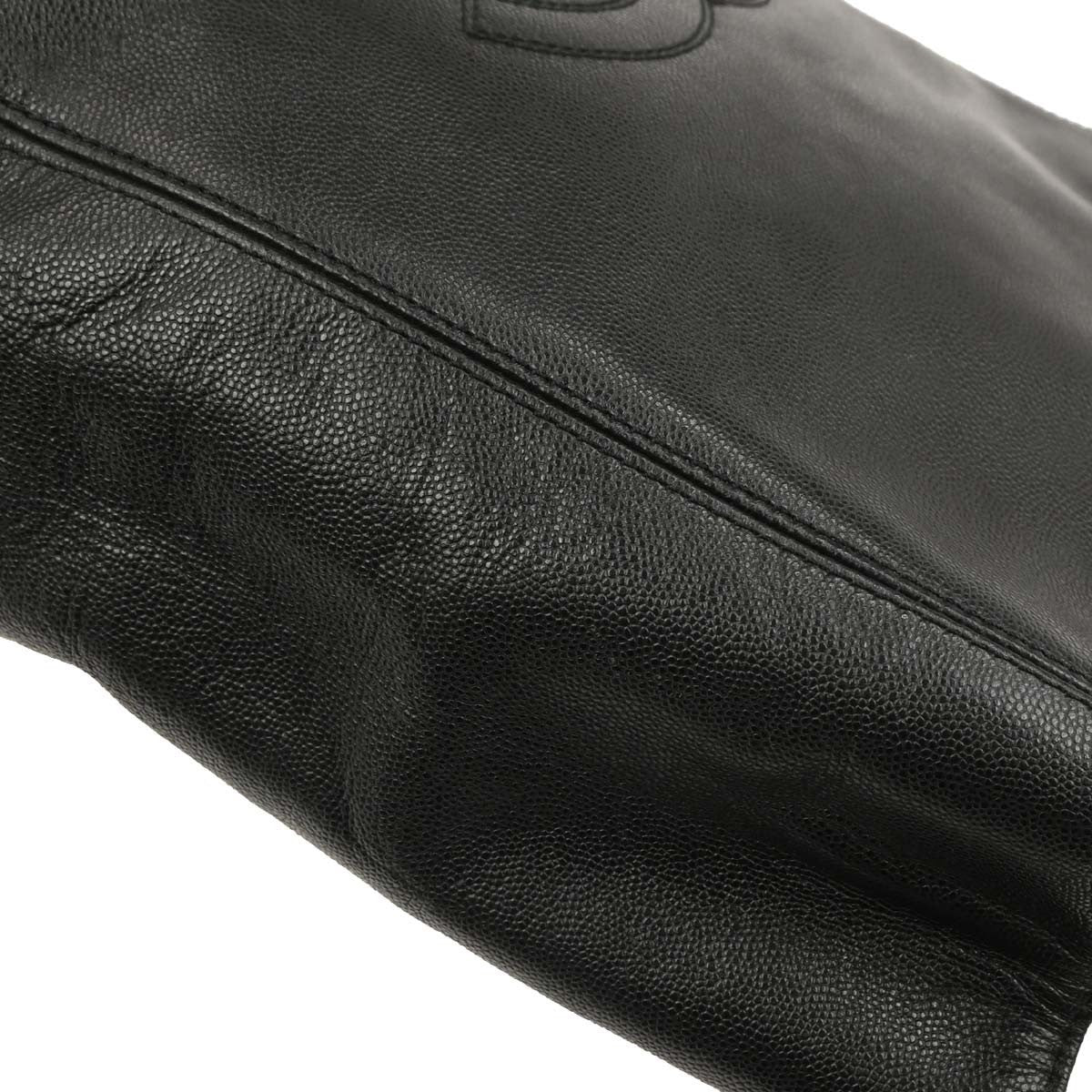 Chanel Vintage CC Resin Chain Tote Leather, BLACK, LEATHER, Tote bag