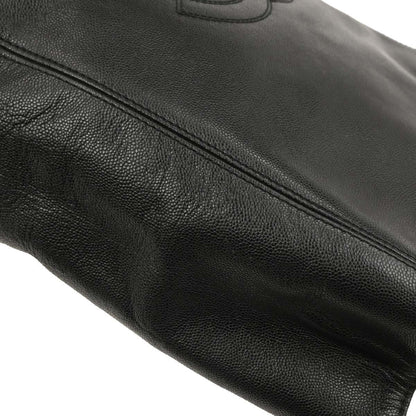 Chanel Vintage CC Resin Chain Tote Leather, BLACK, LEATHER, Tote bag