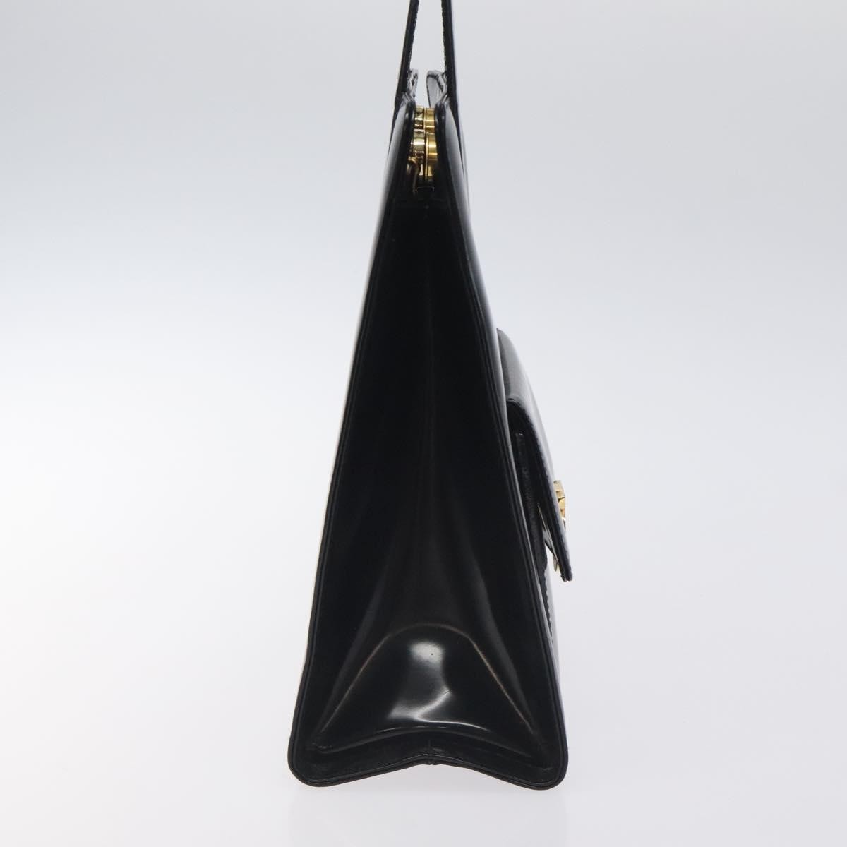 Salvatore Ferragamo Gancini handbag Patent leather, BLACK, PATENT_LEATHER, Handbag