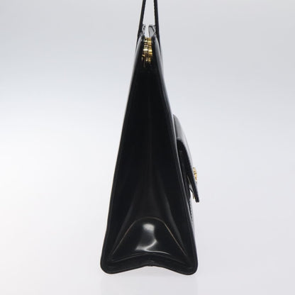 Salvatore Ferragamo Gancini handbag Patent leather, BLACK, PATENT_LEATHER, Handbag