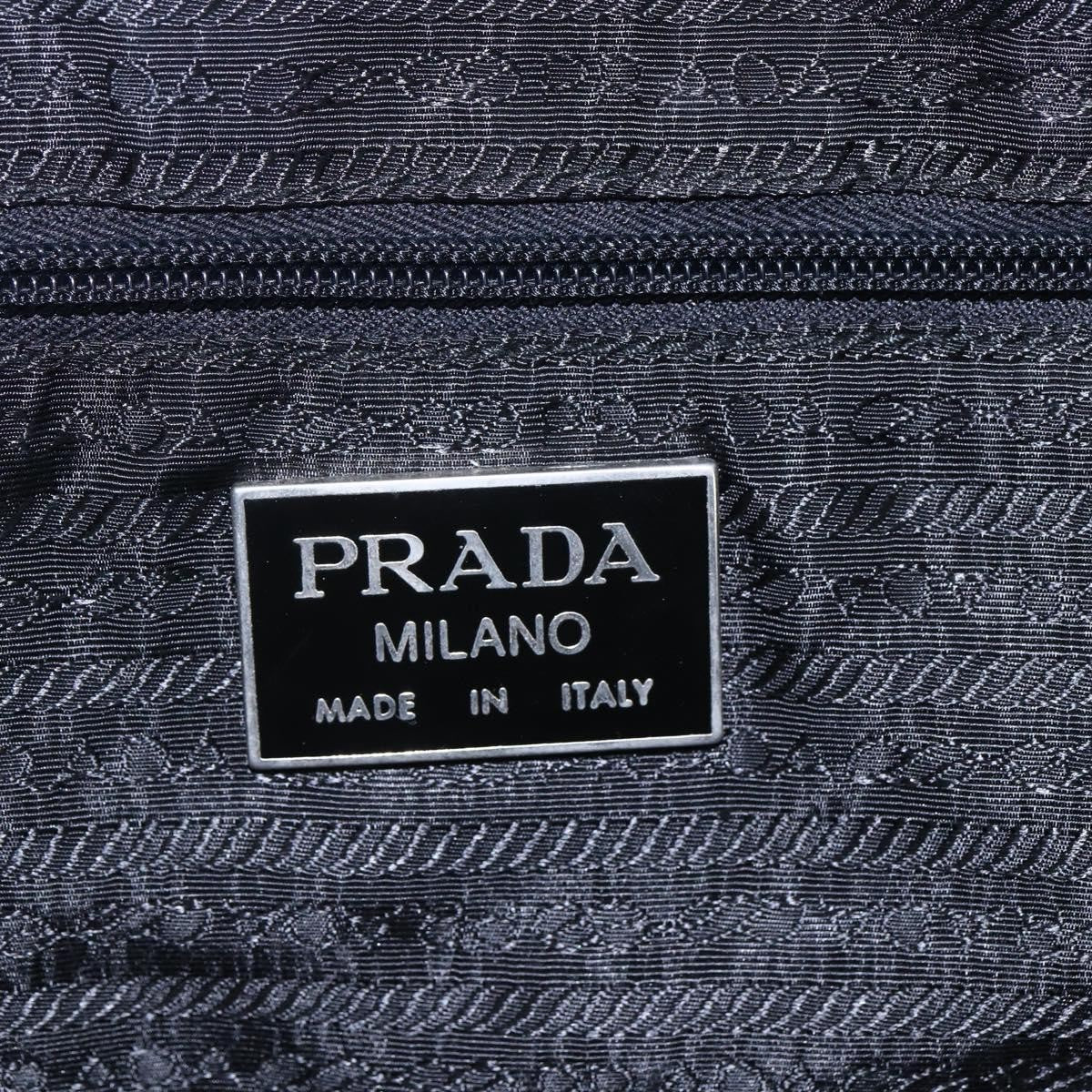 Prada Vintage Zip Handbag Tessuto, BLACK, NYLON, Handbag