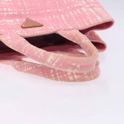 Prada Canapa Open Tote Canvas, PINK, CANVAS, Tote bag