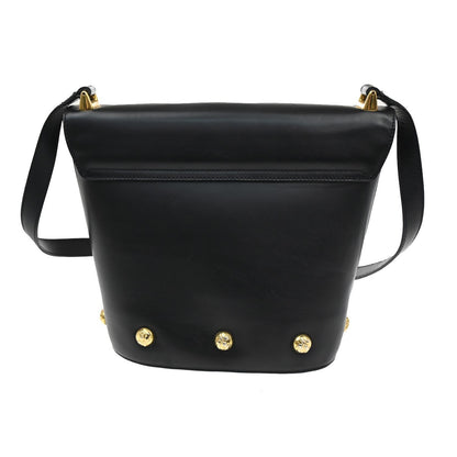 Salvatore Ferragamo Vintage Shoulder Bag Leather, BLACK, LEATHER, Shoulder bag