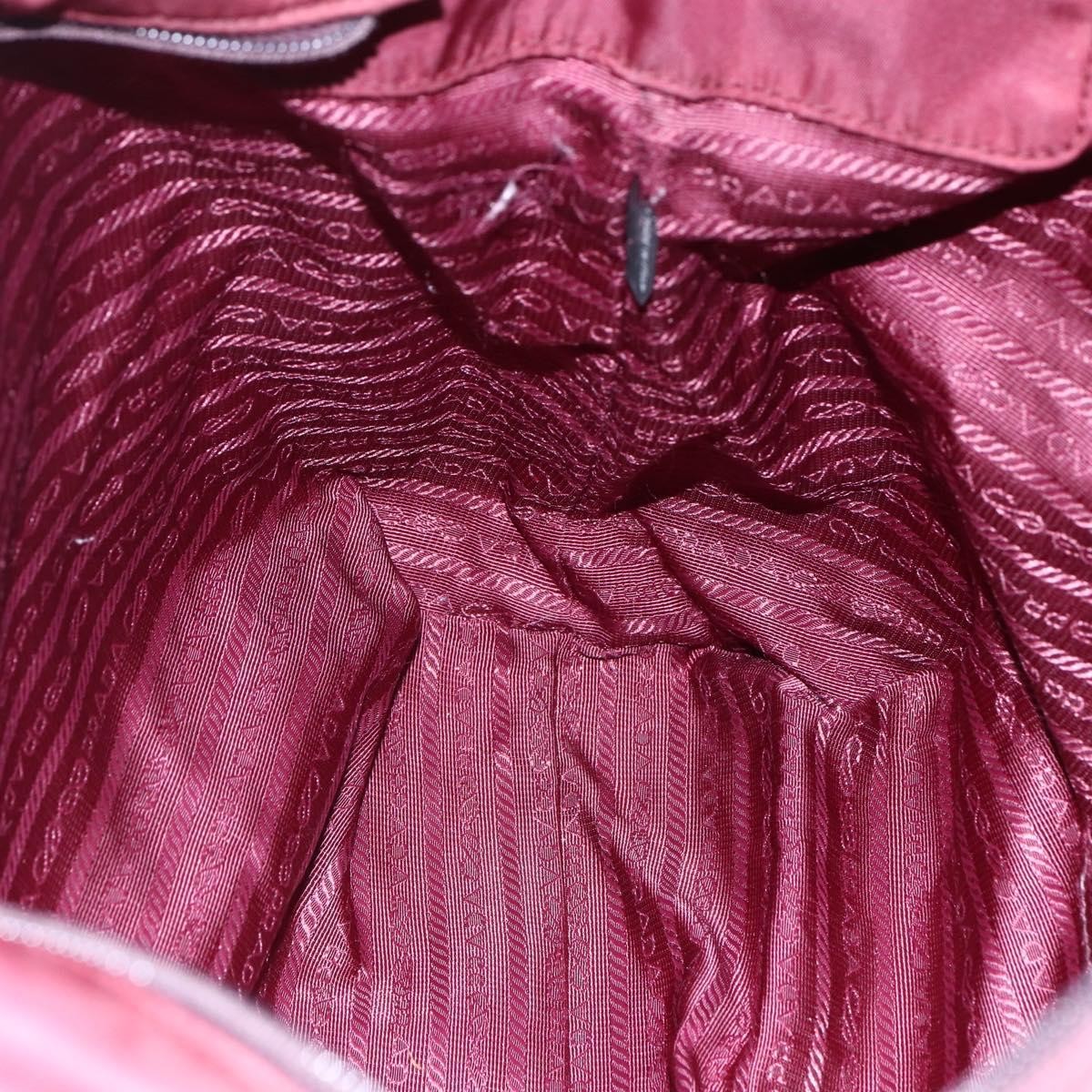 Prada Vintage Zip Tote Tessuto, BURGUNDY, NYLON, Tote bag