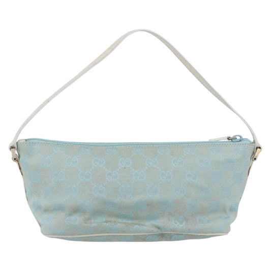 Gucci Vintage Boat Pochette GG Canvas, BLUE, CANVAS, Clutche & pouche