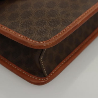 Celine Vintage Macadam Shoulder Bag Canvas, BROWN, CANVAS, Shoulder bag