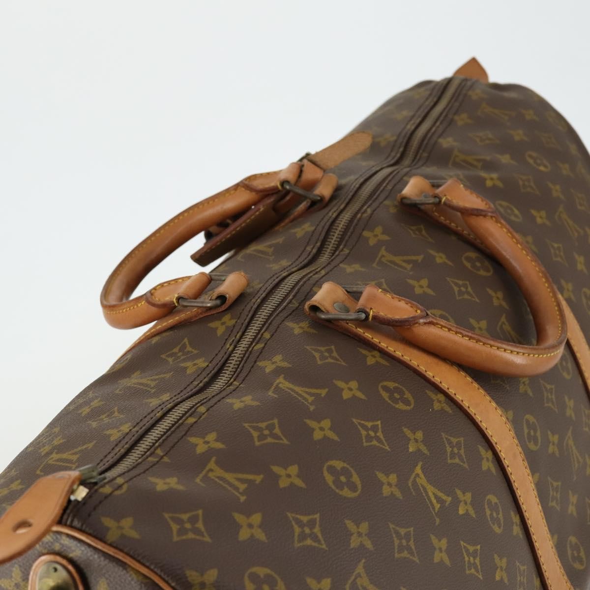 Louis Vuitton Keepall Bag Monogram Canvas, BROWN, CANVAS, Travel bag