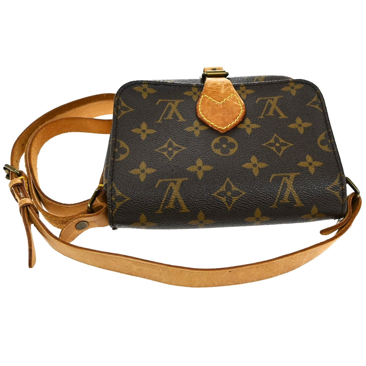 Louis Vuitton Cartouchiere Handbag Monogram Canvas, BROWN, LEATHER, Handbag