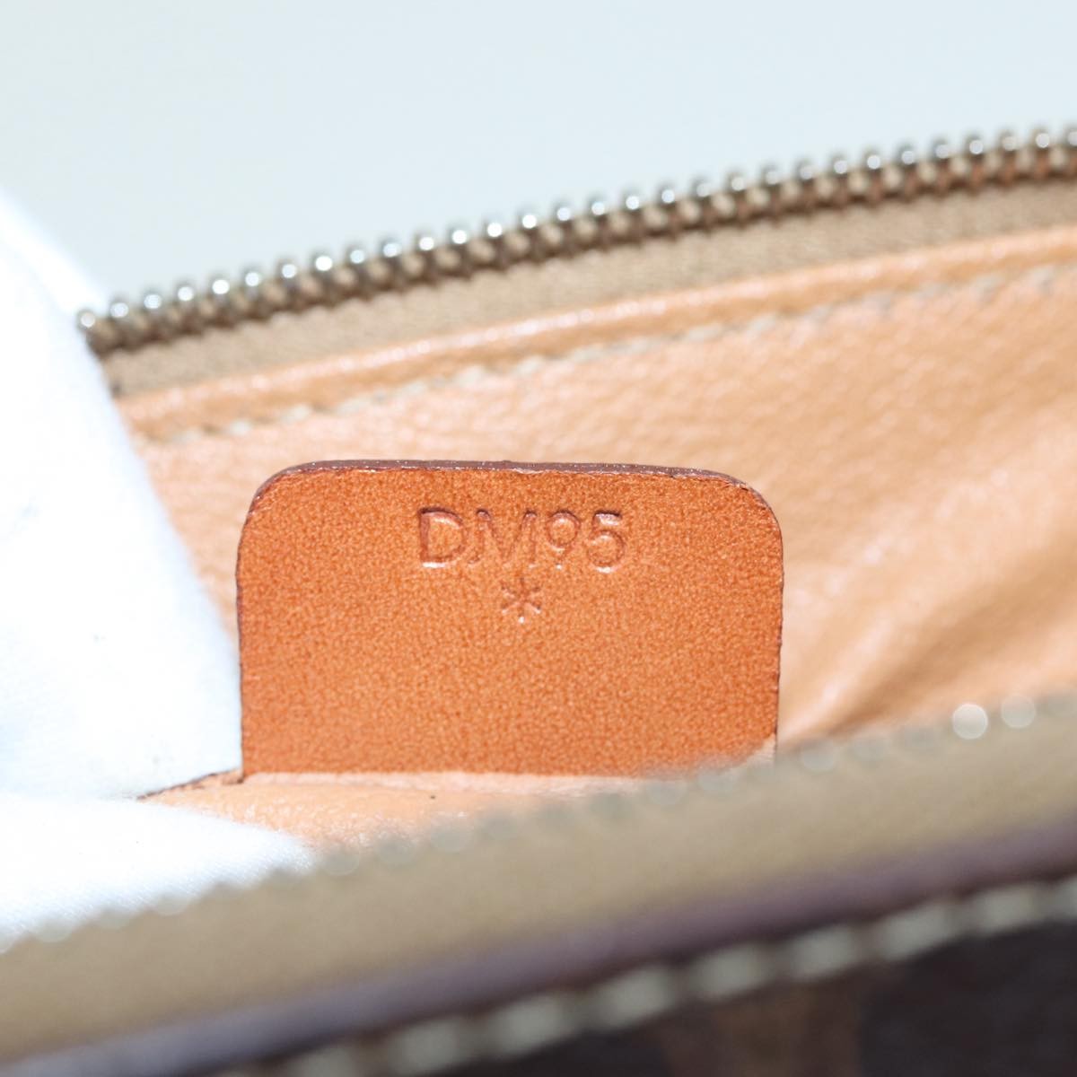 Celine Vintage Macadam Handbag Canvas, BROWN, CANVAS, Handbag