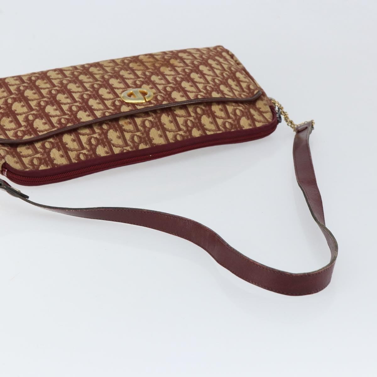 Christian Dior Vintage CD trotter Shoulder bag Canvas, RED, CANVAS, Shoulder bag