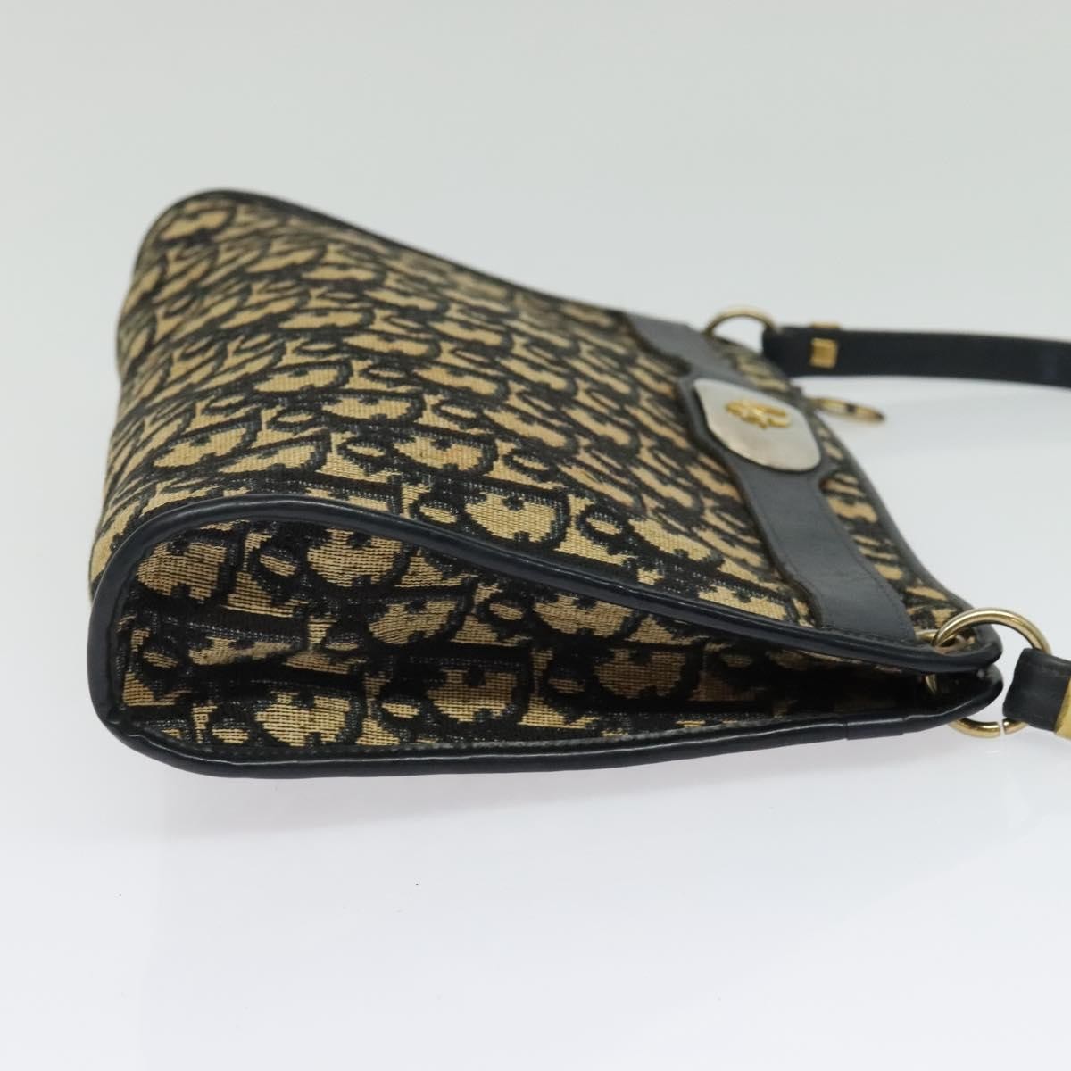 Christian Dior Vintage Trotter Crossbody Bag Canvas, BROWN, CANVAS, Shoulder bag