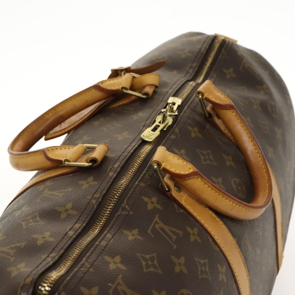 Louis Vuitton Keepall Bag Monogram Canvas, BROWN, CANVAS, Travel bag