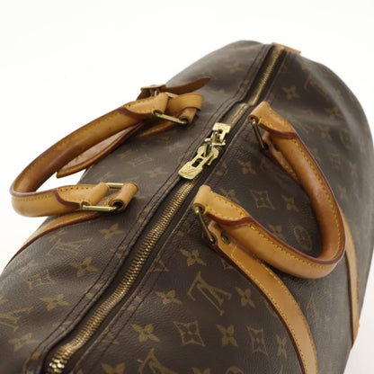 Louis Vuitton Keepall Bag Monogram Canvas, BROWN, CANVAS, Travel bag